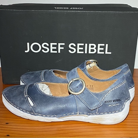 Josef Seibel Fergey 80 ocean (blue) Maryjane premium leather size 37 / 6 - Picture 5 of 8